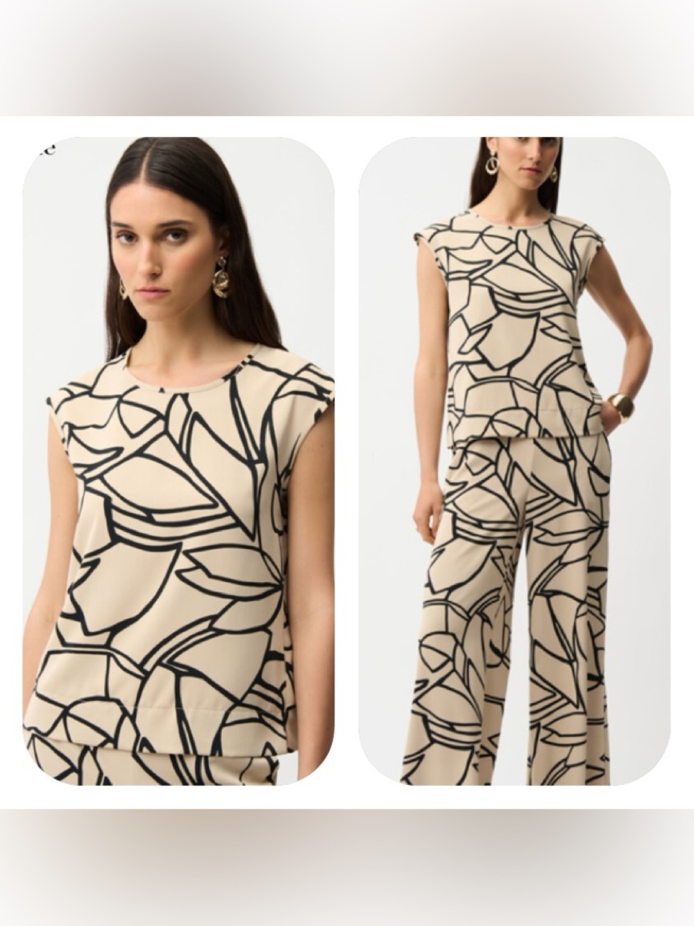 Joseph Ribkoff Abstract Sleeveless Top